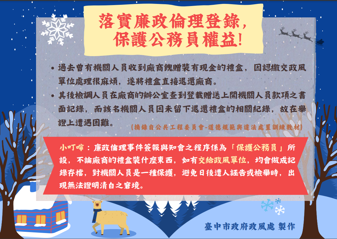 落實廉政倫理登錄,保護公務員權益!