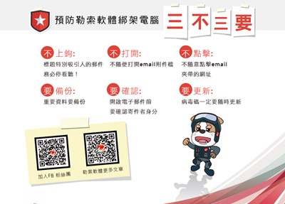 預防勒索軟體綁架-三不三要